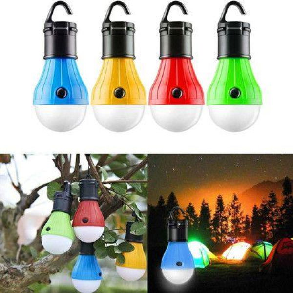 Tent Lamp Portable LED Tent Light 4 Packs Clip Hook Hurricane Emergency Lights LED Camping Light Bulb Camping Tent Lantern Bulb Camping Equipment