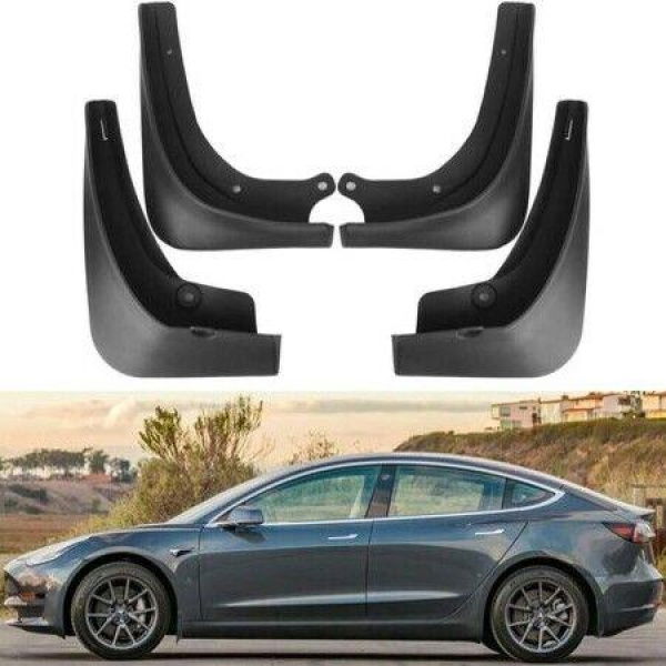 Tesla Model 3 Mud Flaps Splash Guards 2016-2022 (Set Of Four)