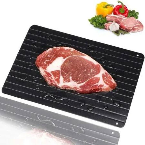 Thaw Frozen Meat in Minutes: Fast Defrosting Tray for Eco-Friendly and Rapid Thawing,No electricity or chemicals required