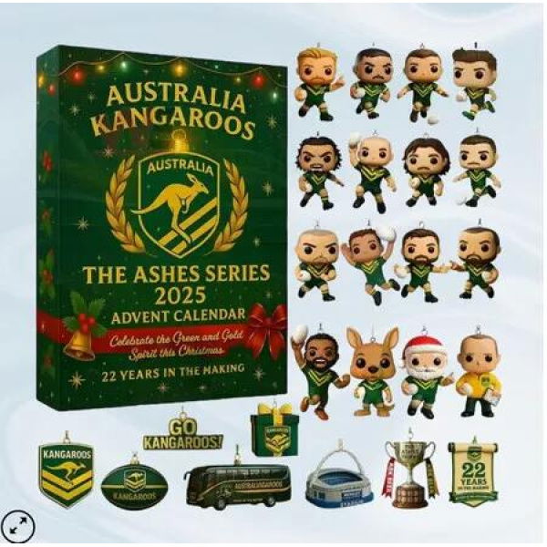 The Ashes Series 2026 Australia Cricket Advent Calendar Blind Box 2D Flat Acrylic Ornament 24 Days Countdown Christmas Gift