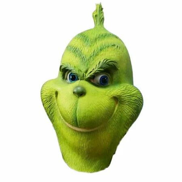 The Grinch Mask Costume Halloween Christmas Party Green Full Head Mask