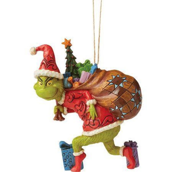 The Grinch Tiptoeing Hanging Ornament 4inch H Multicolor