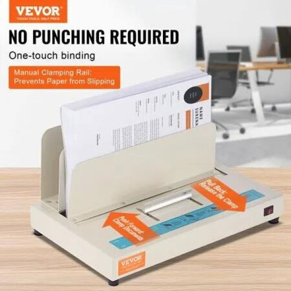 Thermal Binding Machine 500 Sheets Capacity Book Binding Machine Thermal Book Binder 50mm Binding Thickness A3(Short Edge)/A4/A5 Document