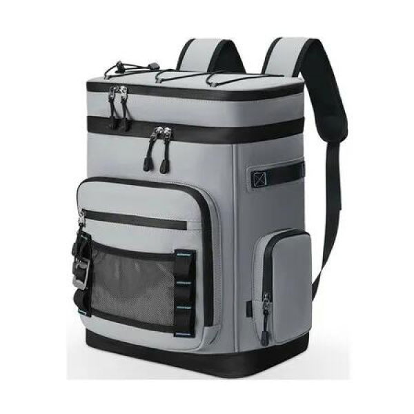 Thermal Cooler Backpack Waterproof Insulated Lunch Box for Hiking Shopping Traveling Sporting Goods Camping,30L(Grey)