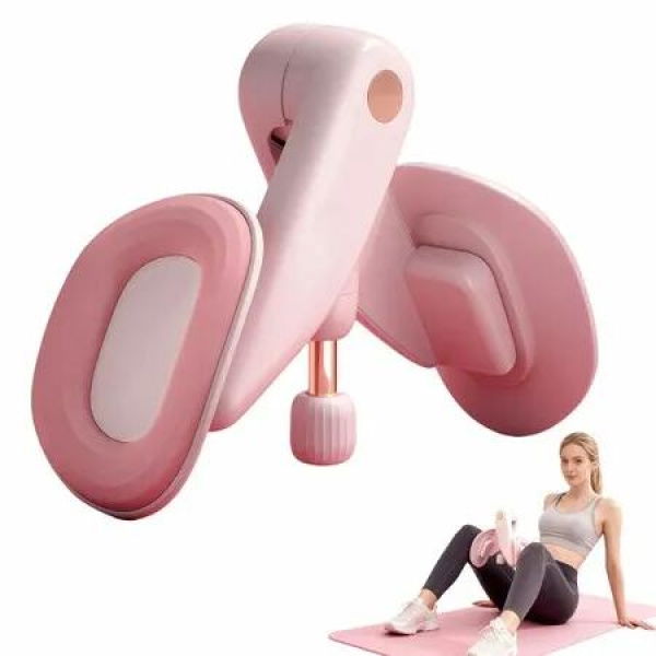 Thigh Trainer, Adjustable Resistance Pelvic Floor Trainer for Women, Inner Thigh Slimmer for Leg Strengthening Butt Lift Postpartum Recovery (Pink)