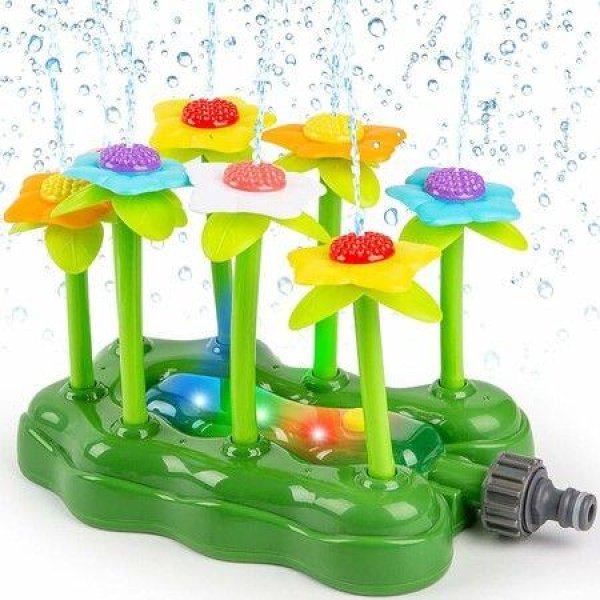 Three Light Modes Flower Sprinkler for Kids Sprinklers for Yard Kids and Toddlers