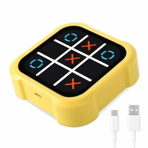 Tic Tac Toe Bolt Game,Electronic 4-in-1 Handheld Puzzle Game Console,Portable Infinite TicTacToe Travel Game for Educational and Memory Growth,Family