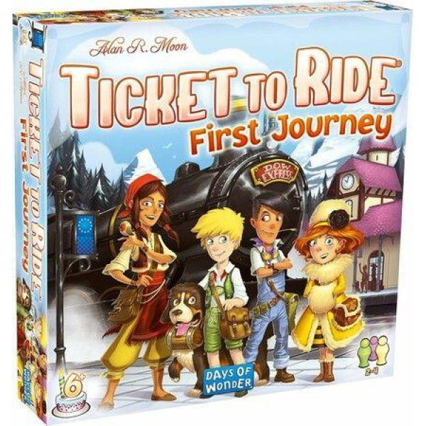 Ticket to Ride Europe First Journey Board Game , Strategy Game , Train Adventure Game , Fun Family Game for Kids and Adults , Ages 6+ , 2-4 Players