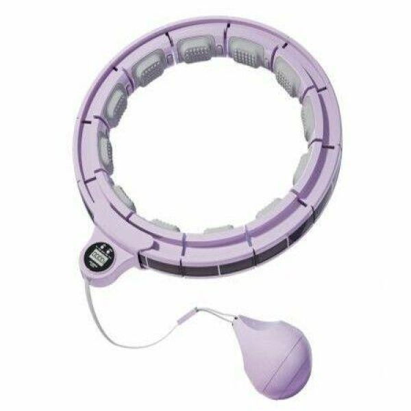Tickos Detachable Fitness Hoop Clever Hula Hoop Intelligent Counting Ring Sports Equipment Massage For Yoga Fitness Weight Loss (Purple)