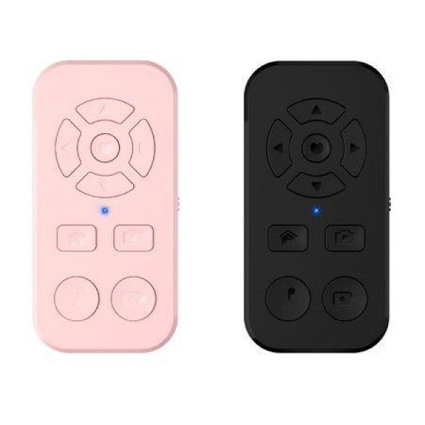 TikTok Scrolling Remote Control for iPhone and Android Smartphones,Bluetooth Page Turner for Kindle App,Camera Photo and Video Clicker for iPhone (2Pack,Black+Pink)