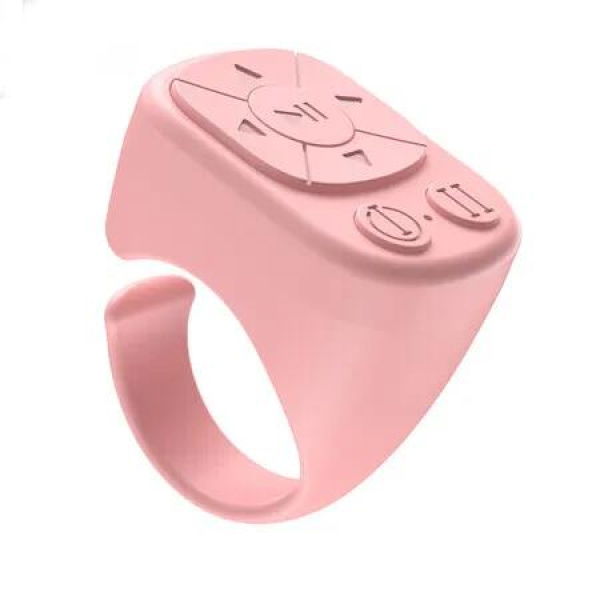 TikTok Scrolling Ring, Remote Control for TikTok, Bluetooth Page Turner Ring Scroller for iPhone iPad, iOS Android Phone Compatible, Pink