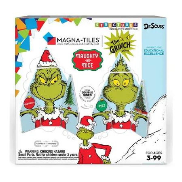 Tiles Limited Edition Grinch Magnetic Building Toys, Educational Toys for Ages 3+, 19 Pieces