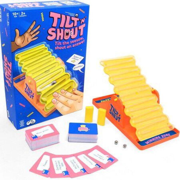 Tilt and Shout Game, Fun Family Desk Board Games, Interactive Marble-Run Games Speedy Fast-Paced for Game Night