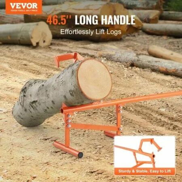 Timberjack 46.5 in Heavy Duty Log Lifter for Max 15 Dia Logs Rolling