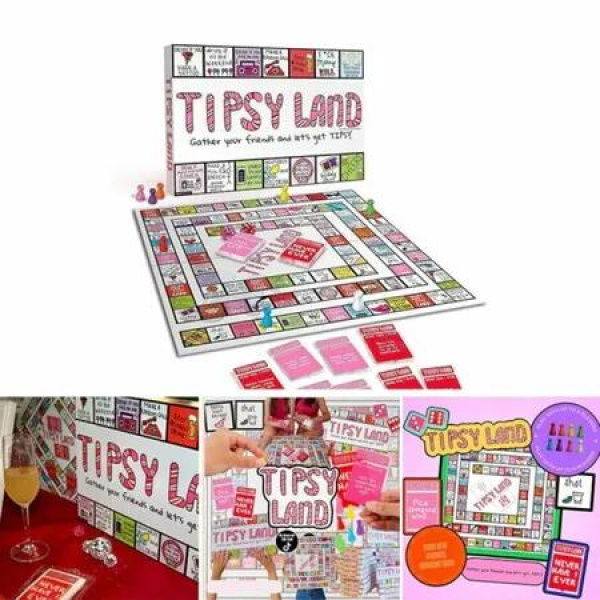 Tipsy Land Drinking Board Game,The Ultimate Drinking Game that Guarantees Laughter,Fun,Unforgettable Moments with Friends