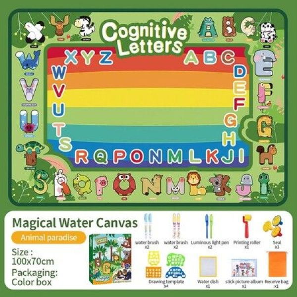 Toddler Drawing Water Mat 39.73x27.56 Inch Coloring Play Mat Learning Educational Toys Gift For Children.