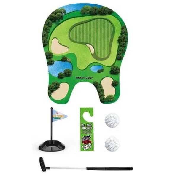 Toilet Mini Golf Set Fun Leisure & Entertainment Sports Toy Perfect for Miniature Golf Scene