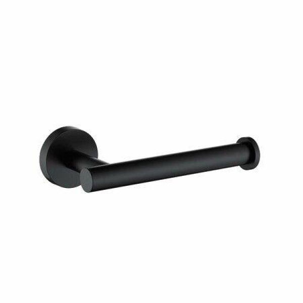 Toilet Paper Holder SUS304 Stainless SteelModern Round Tissue Roll Holders Wall MountToilet Paper Roll Dispenser Bathroom 5 Inch TP Holder For Kitchen WashroomMatte Black