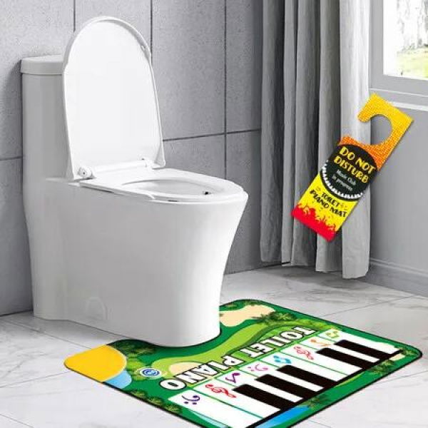 Toilet Piano Mat Electronic Keyboard Floor Rug Musical Potty Training Aid Novelty Christmas Gift