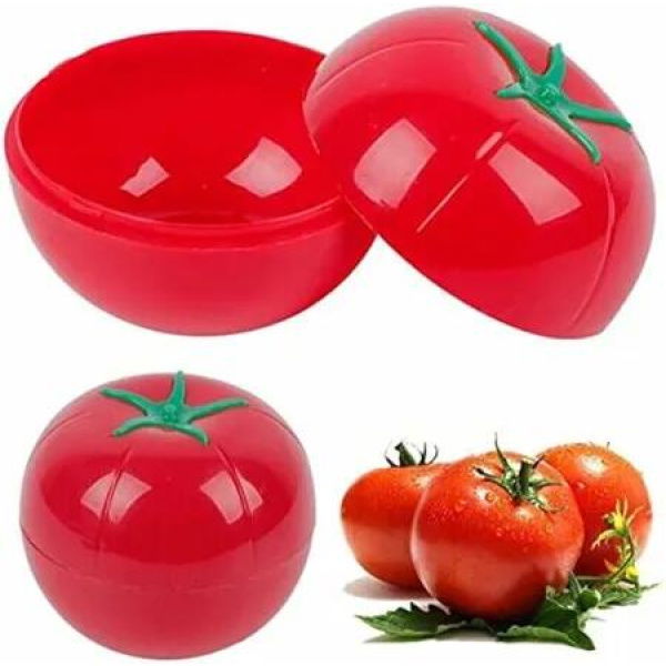 Tomato Shaped Storage Box Tomato Saver Keeper Fruit Food Fresh-Keeping Storage Containers for Fridge