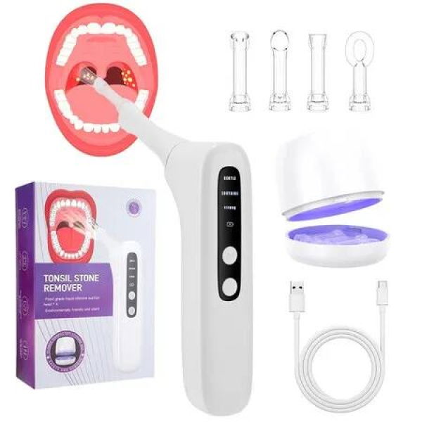 Tonsil Stone Remover Electronic Vacuum Stone Removal Kit,3 Modes Instant Suction Tool With LED Light,Easy to Use,Fresh Breath,Mouth Cleaning Oral Care
