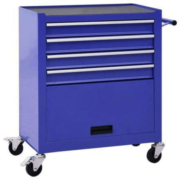 Tool Trolley With 4 Drawers Steel Blue