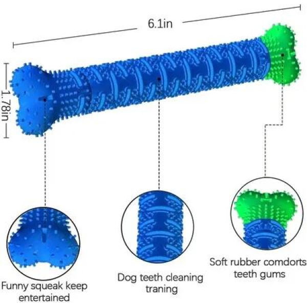 Toothbrush Design Dog Chew Toys for Small & Medium Breed Dogs,Tough & Durable for Dental