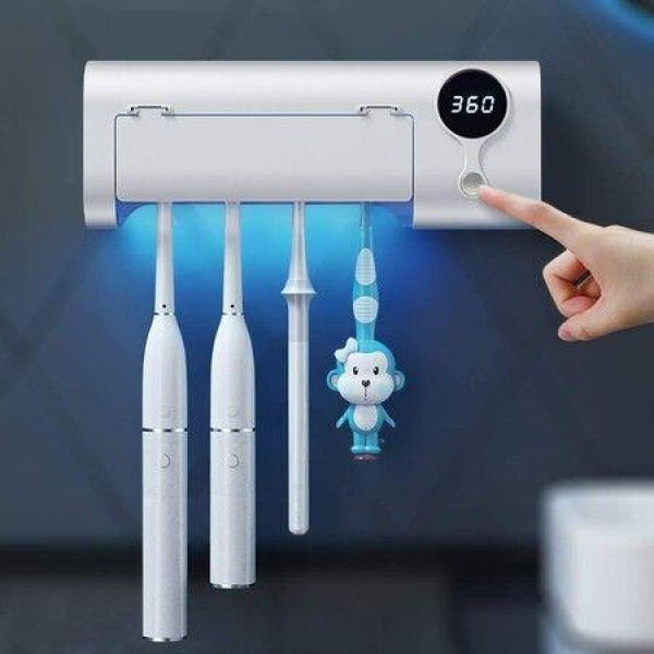 Toothbrush Sanitizer And Holder For Bathroom