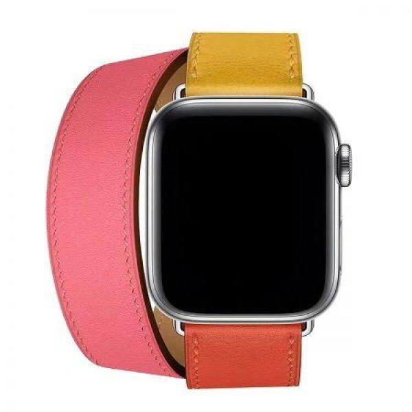 Top Grade Thick Genuine Leather Apple Watch IWatch Band 38mm 40mm 42mm 44mm Compatible