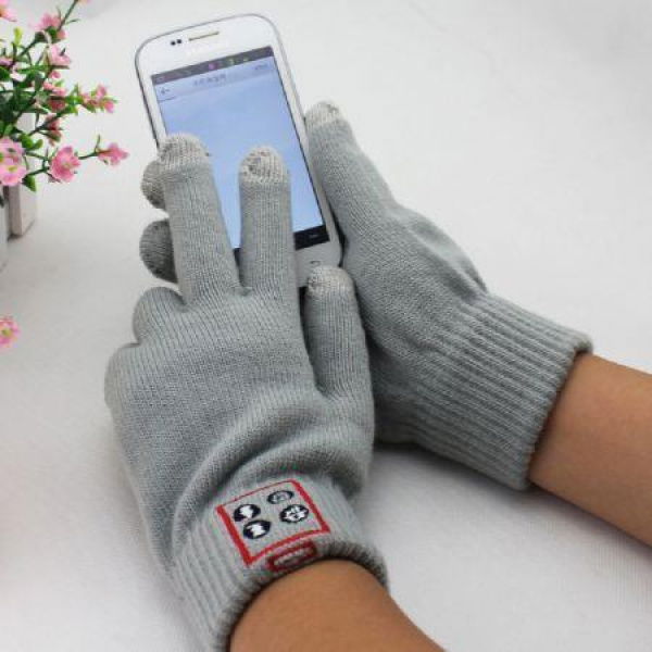 Touchscreen Acrylic Bluetooth Gloves-Gray