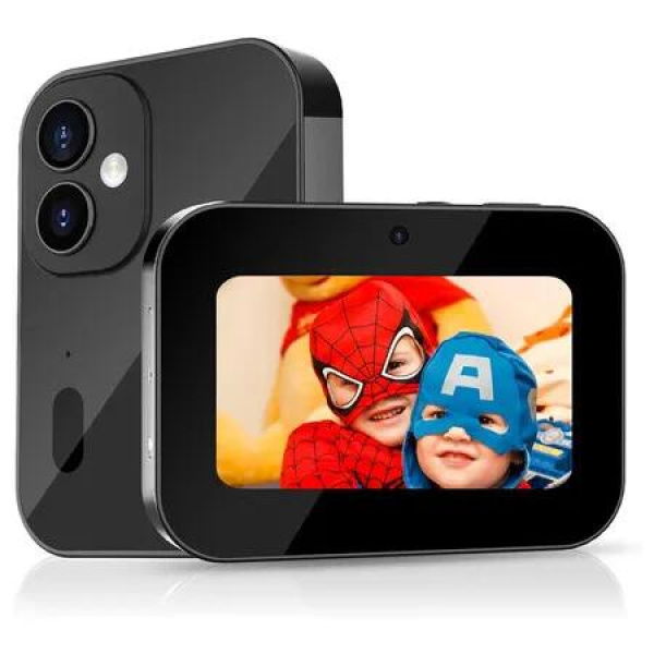 Touchscreen Digital Camera, 4K Autofocus Vlogging Camera, Portable 64MP Digital Camera Selfie, Music and Video Player for Kids (Black)