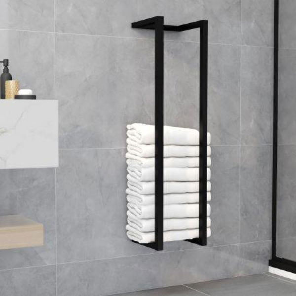 Towel Rack Black 25x20x95 Cm Iron