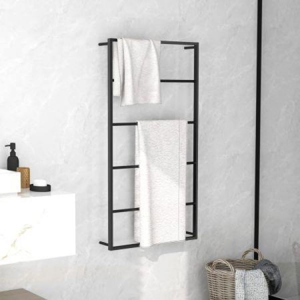 Towel Rack Black 60x10x116 Cm Steel