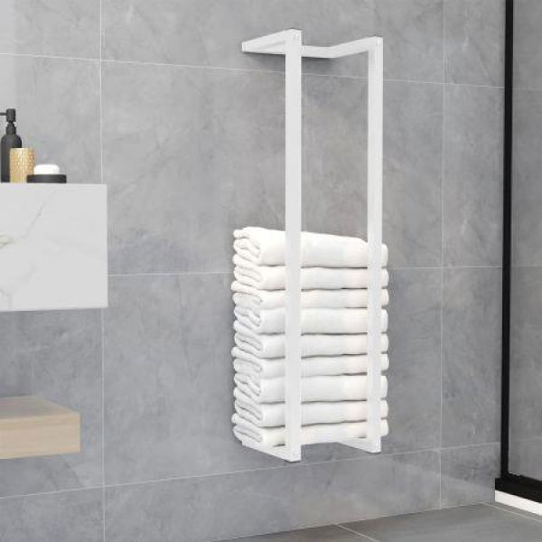 Towel Rack White 25x20x95 cm Steel