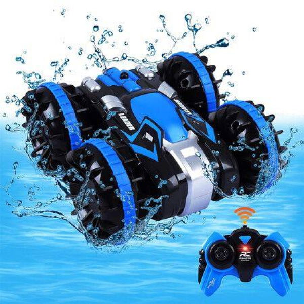 Toys for 5-12 Year Old Boys RC Car Kids 2.4 GHz Remote Control Boat Waterproof Monster Truck Toy Blue