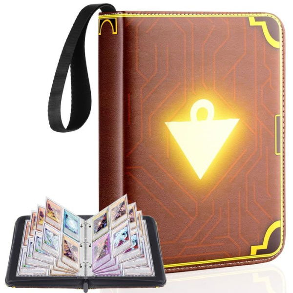 Trading Card Binder 4-Pocket Binders For Cards 400 Cards PU Yu-Gi-Oh! Cards Pokemon Holder Collection Album Folder Book Case Storage Organizer Gift.