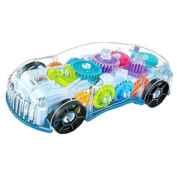 Transparent Mechanical Car Toy For Kids With Gear Technology 3D Light