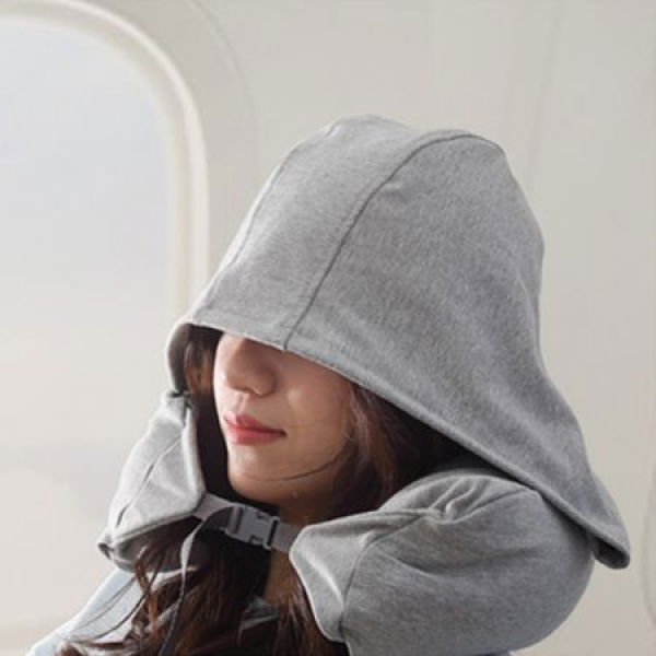 Travel Pillow Hooded Neck Chin Support Head Pillow Airplane Car Office Home Rest Sleeping