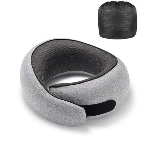 Travel Pillow,100% Pure Memory Foam Travel Neck Pillow Airplane Neck Support Ergonomic Design Best for Sleeping Plane Car Train Office Flight