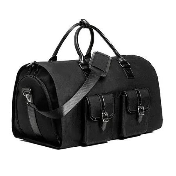Travel Suit Carrier Bag Duffle Bag Luggage Bag Large Case for Men with Shoe Compartment,45L,Color Black