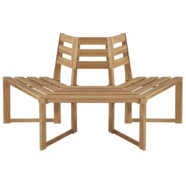 Tree Bench Half-hexagonal 160 Cm Solid Acacia Wood