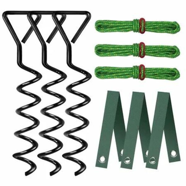 Tree Stake Kit,Heavy-Duty Spiral Stakes And Supports For Straightening Leaning Or Young Trees,Protects From Harsh Weather