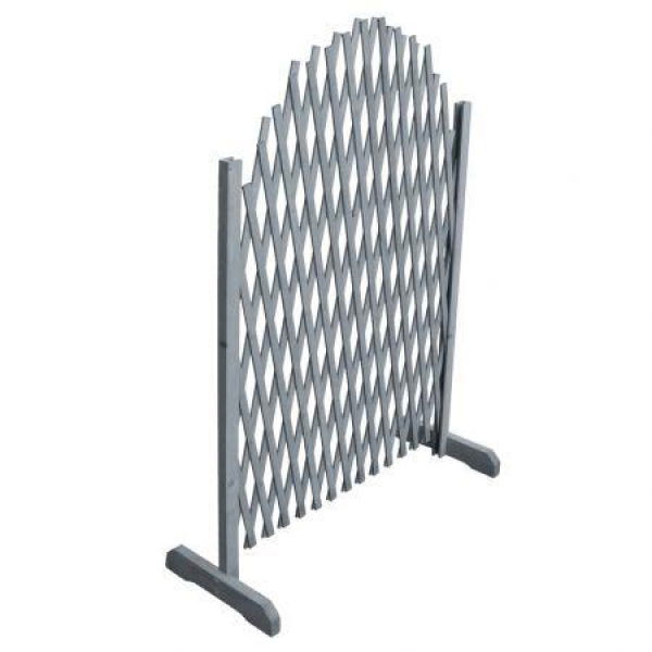 Trellis Fence Solid Firwood 1.8x1 m Grey