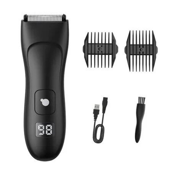 Trimmer for Men Body Grooming Kit, Electric Body Balls Trimmer for Men Pubic Groin Hair Trimmer, Black