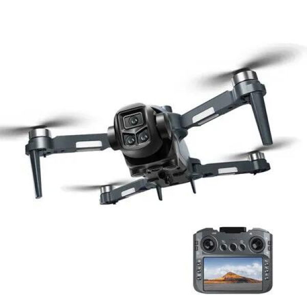 Triple Camera RC Plane Drone with 12.5 Inch Screen 8K HD Aerial Photography 360 Obstacle Avoidance Dual Batteries