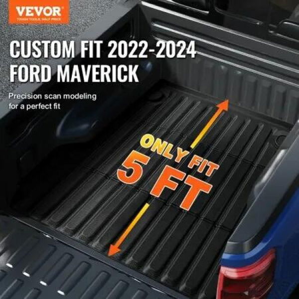 Truck Bed Mat Fit 2022-2024 Ford Maverick TPE Truck Bed Liner Accessories