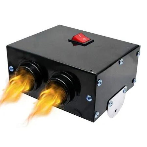 Truck Defogger 12V 500W Car Heater 2 in 1 Windshield De-Icers Portable Car Heaters with Purification for Winter 2 Holes