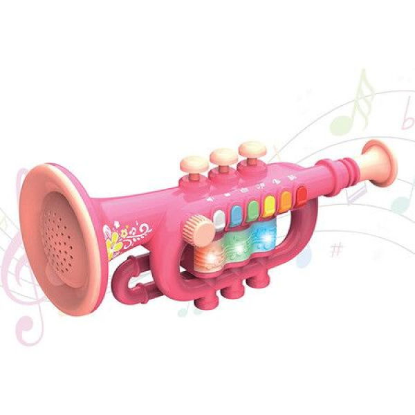 Trumpet Toy Educational Kids Musical Instruments For Music Practice Pink