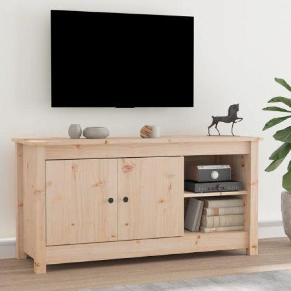TV Cabinet 103x36.5x52 Cm Solid Wood Pine.