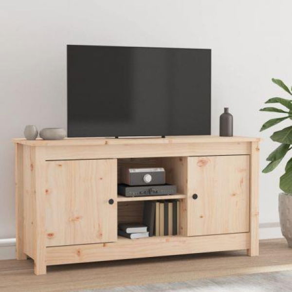 TV Cabinet 103x36.5x52 Cm Solid Wood Pine.